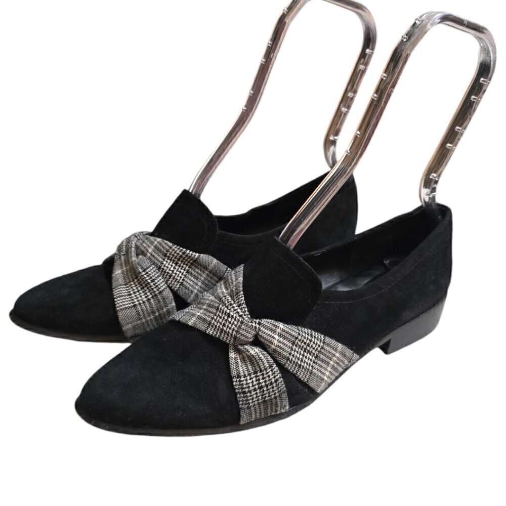 Antonio Melani Newski Suede Pointed Toe Heeled Loafers Sz 10